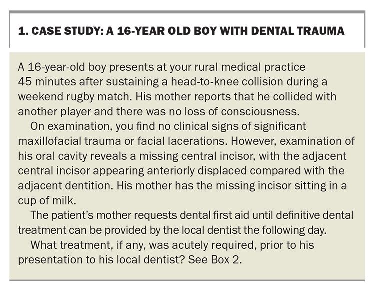 Managing dental trauma in general practice Medicine Today